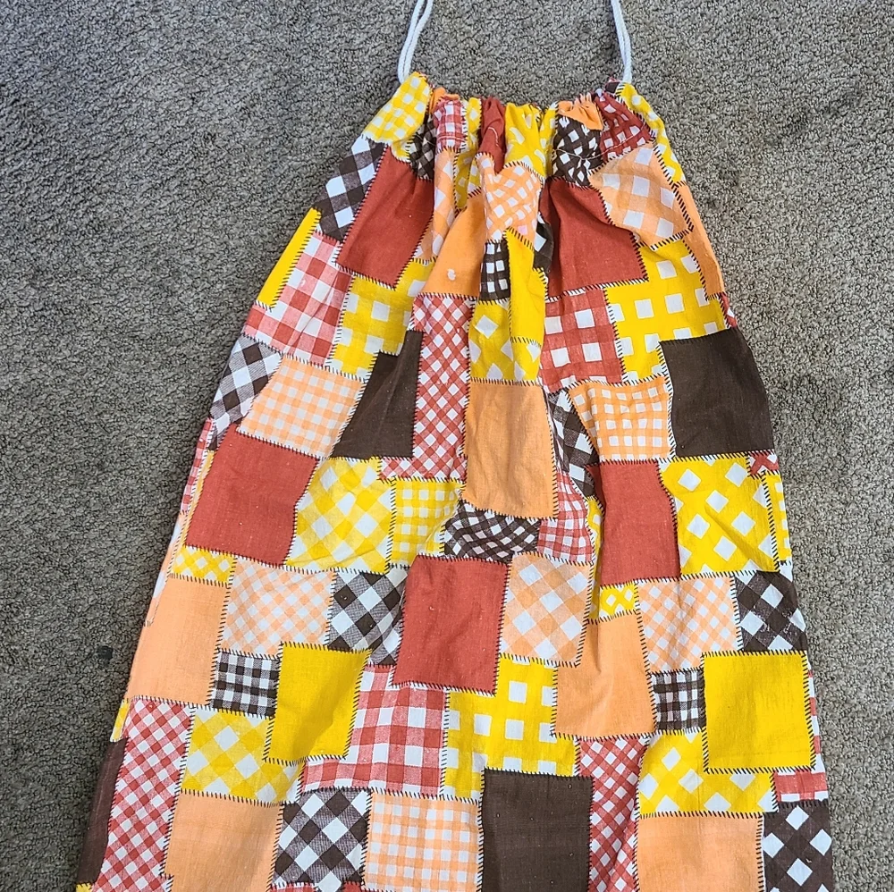 Vintage Patchwork Laundry Bag 1970's